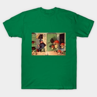 A Crew of Happy Mushroom Friends Crash a Holiday Party T-Shirt